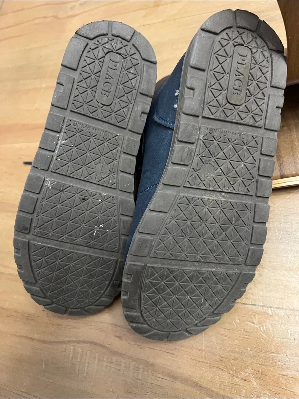 Place Kids Navy and Brown Hiking Boots